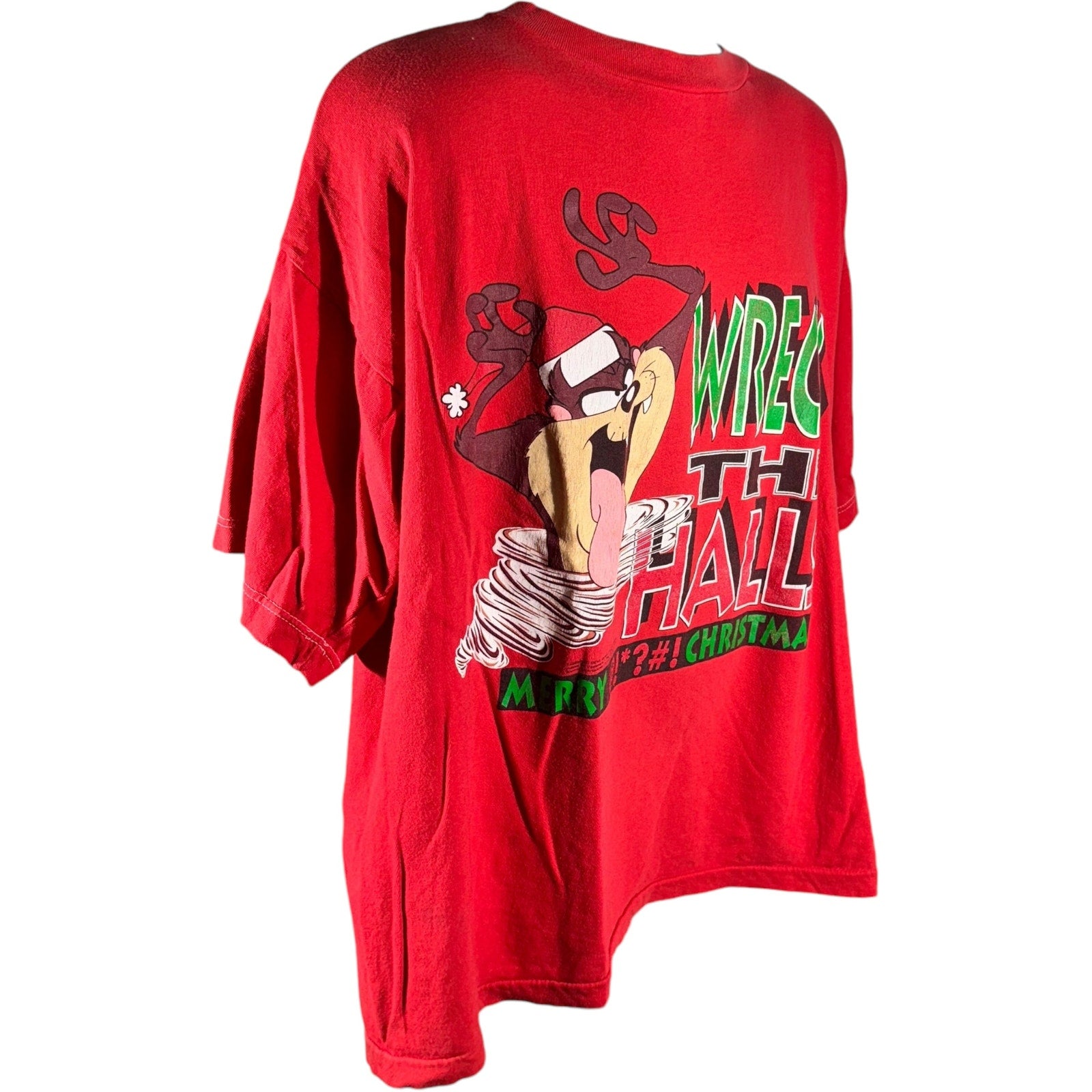 Vintage Taz "Wreck the Halls" Christmas Tee 90s