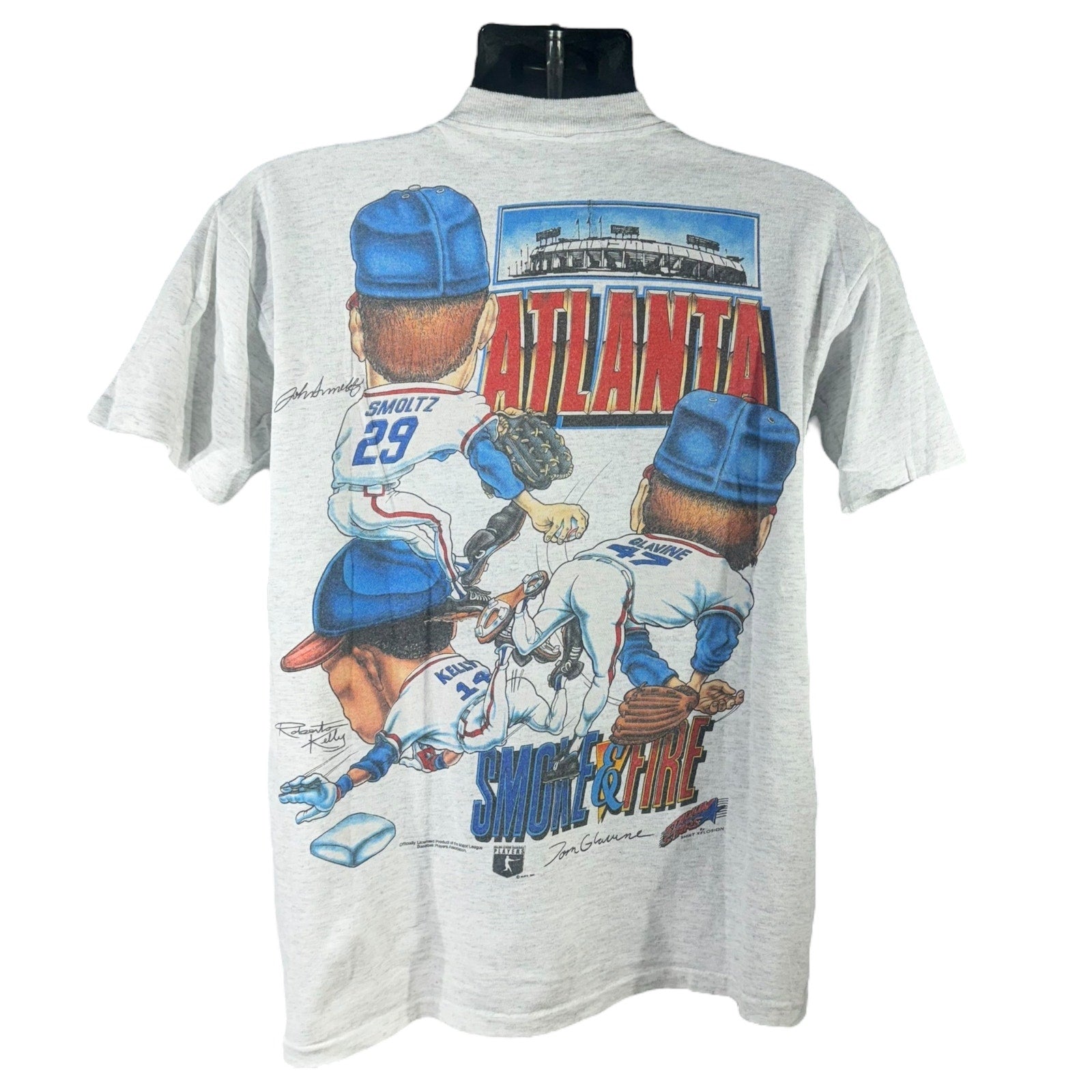 Vintage Atlanta Braves "Smoke & Fire" Caricature Tee