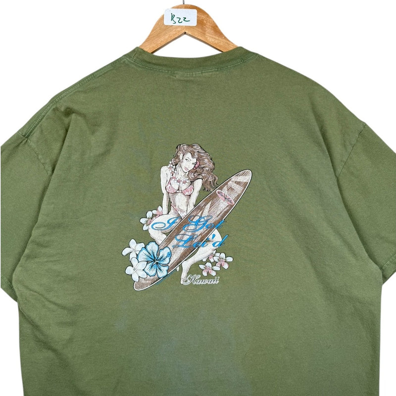 Vintage Hawaii Surf Pin-Up Girl T-Shirt