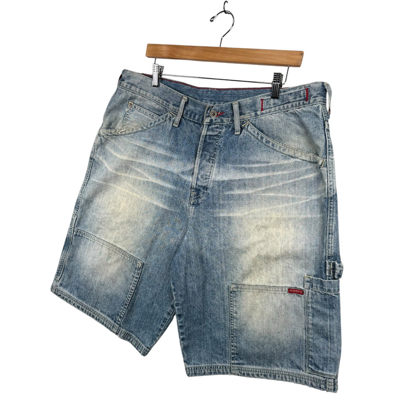Vintage Guess Utility Cargo Denim Shorts 38