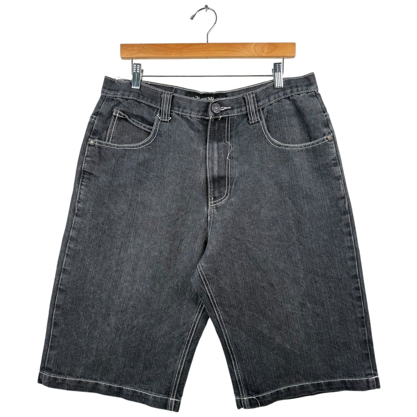 Vintage Raw Blue Denim Shorts 34