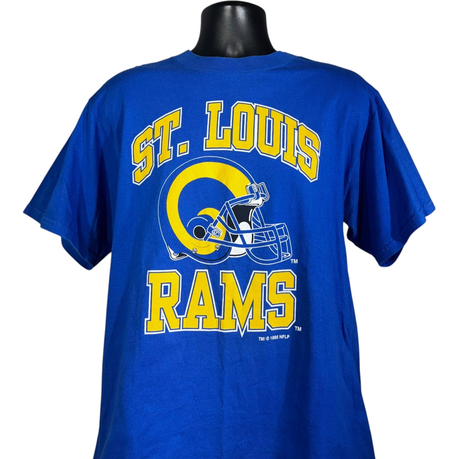 Vintage Logo 7 St. Louis Rams NFL Spellout Tee 1995