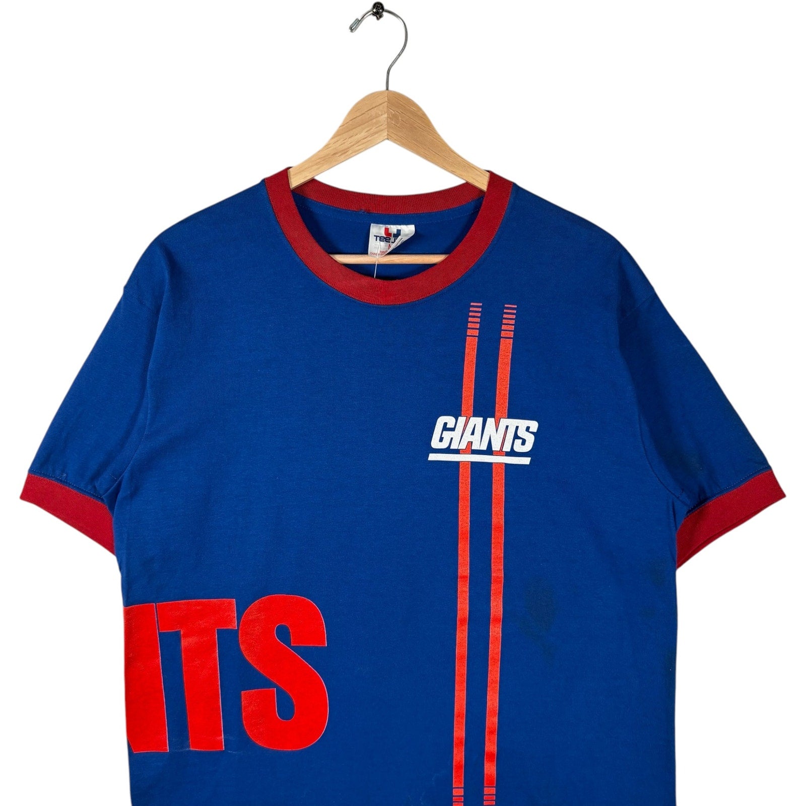 Vintage New York Giants Wrap Around Spellout NFL Tee 90s