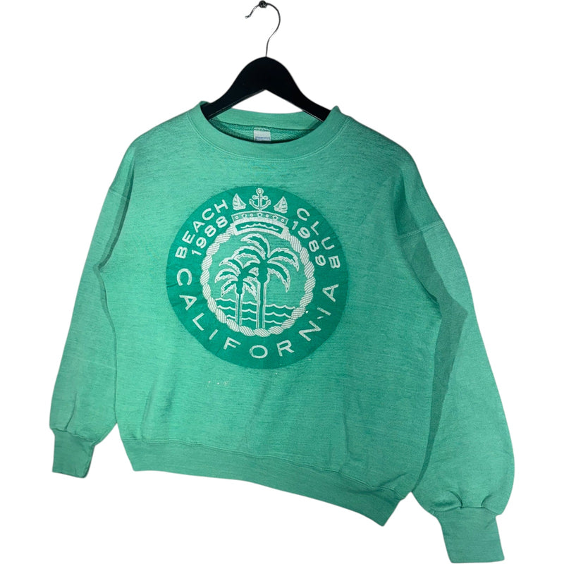 Vintage Women's California Beach Club Nautical Souvenir Crewneck