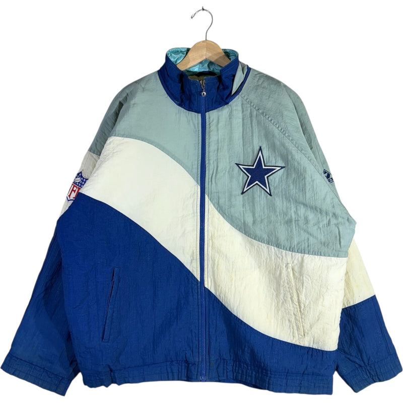 Vintage Dallas Cowboys Logo Spellout NFL Puffer Jacket