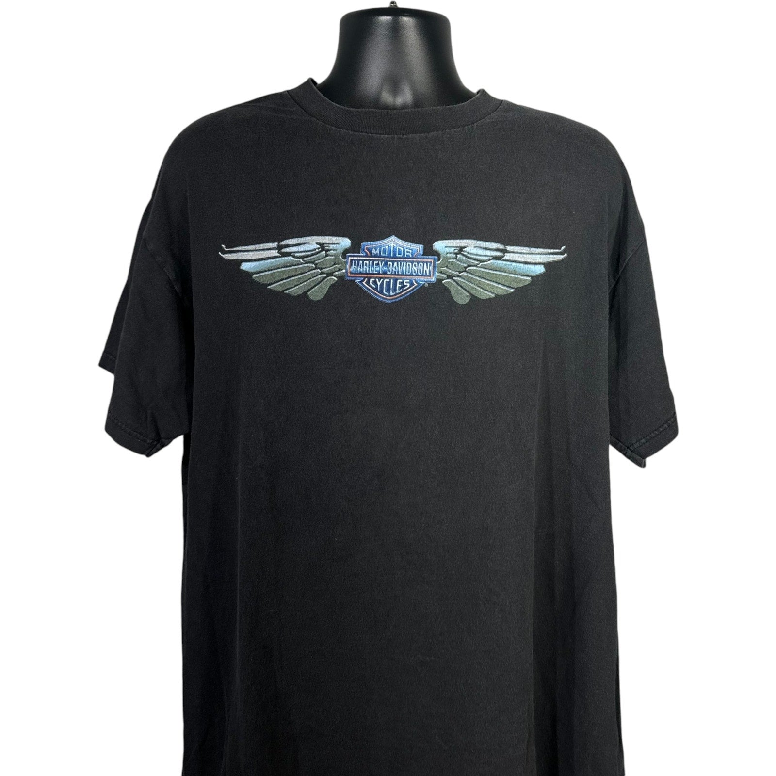 Vintage Harley Davidson Wings Emblem Logo Tee