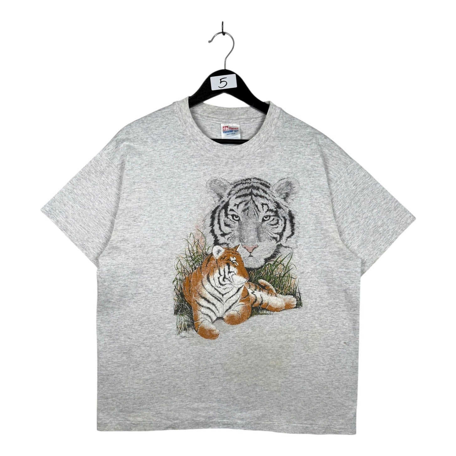 Vintage Tiger and Cub Wildlife Graphic T-Shirt