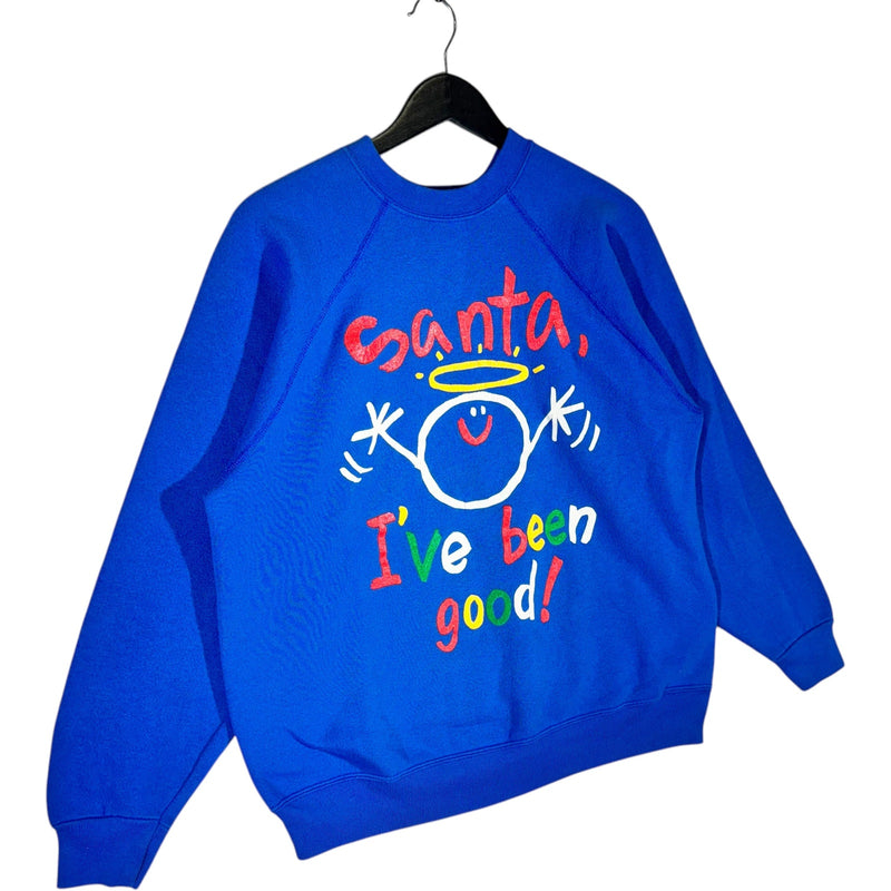 Vintage Santa I've Been Good Christmas Crewneck 90s