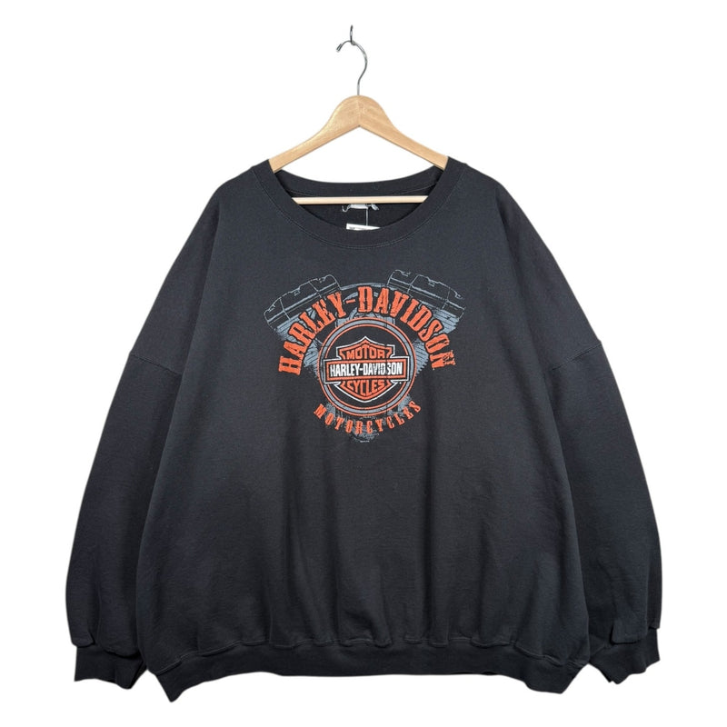 Vintage Harley Davidson V-Twin Engine Graphic Crewneck