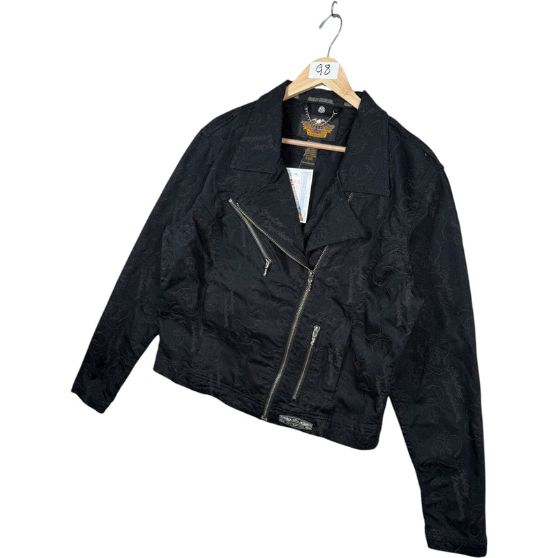 Vintage Harley Davidson Seam Stitch Moto Jacket