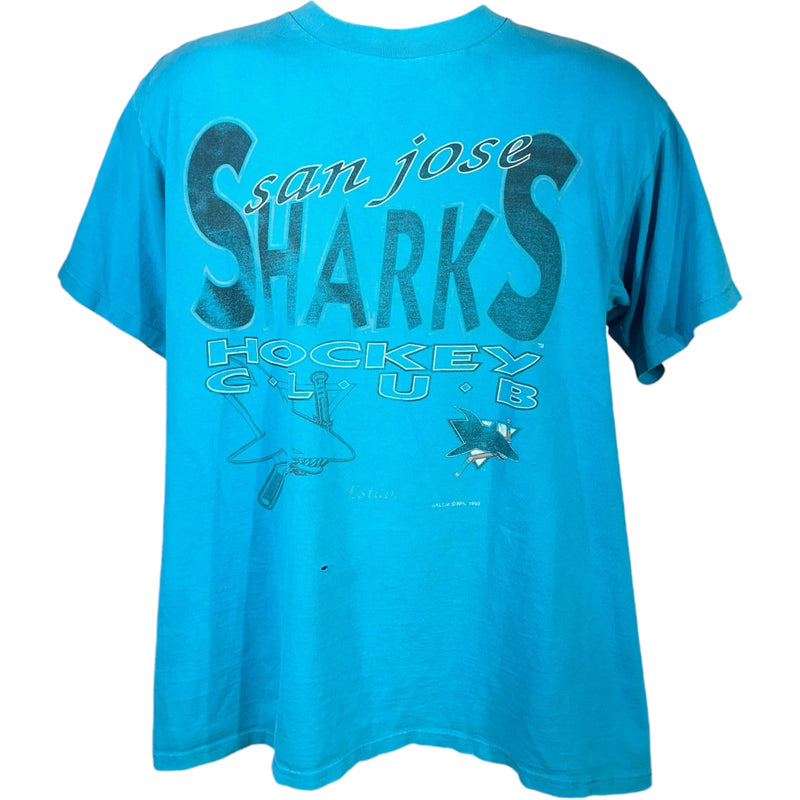 Vintage Salem Sportswear San Jose Sharks NHL Spellout Tee