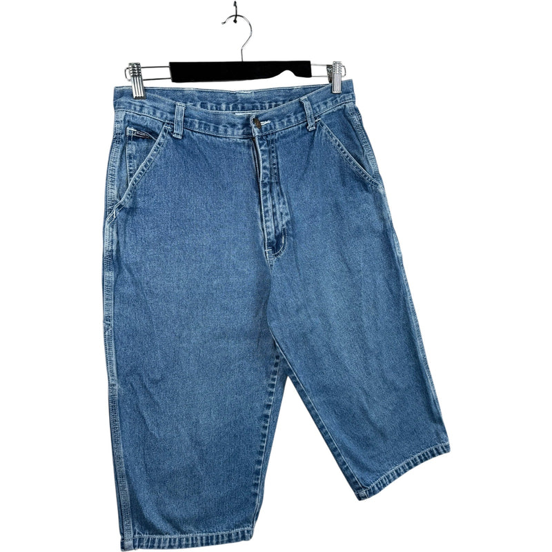 Vintage Capri Pants Straight Leg Cropped Denim Shorts 36
