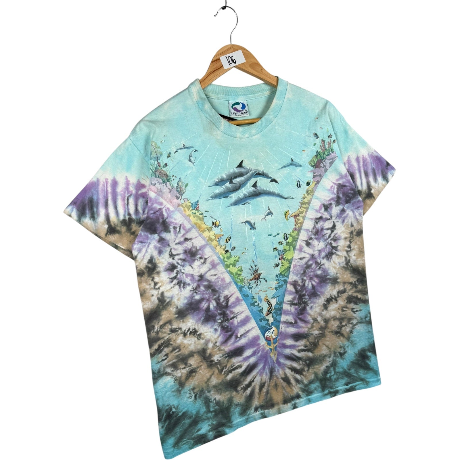 Vintage Liquid Blue Under Water AOP T-Shirt