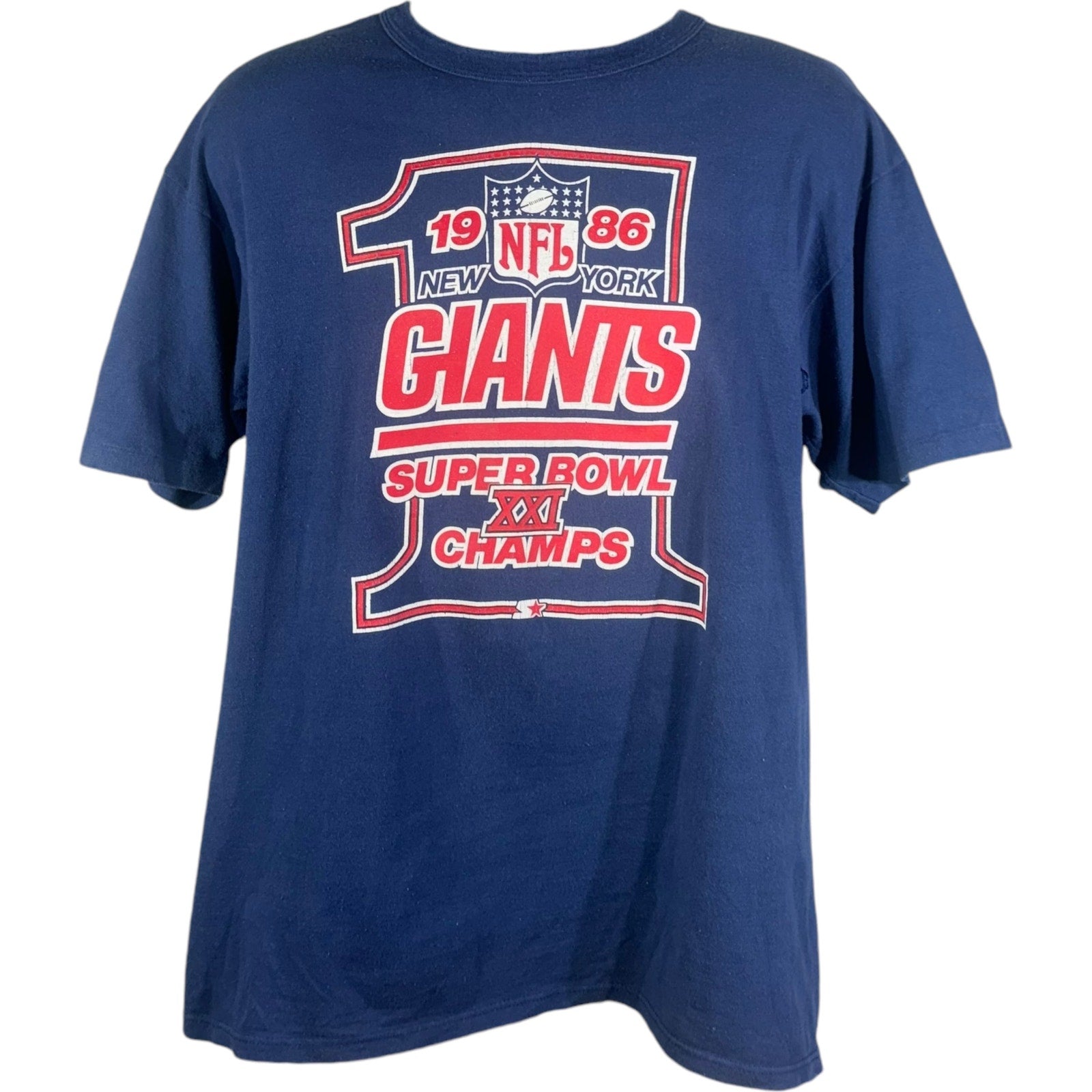 Vintage Starter NY Giants Super Bowl 21 Champs NFL Tee '86