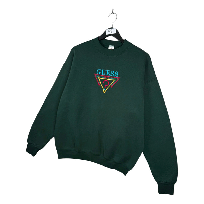 Vintage Embroidered Guess Logo Crewneck