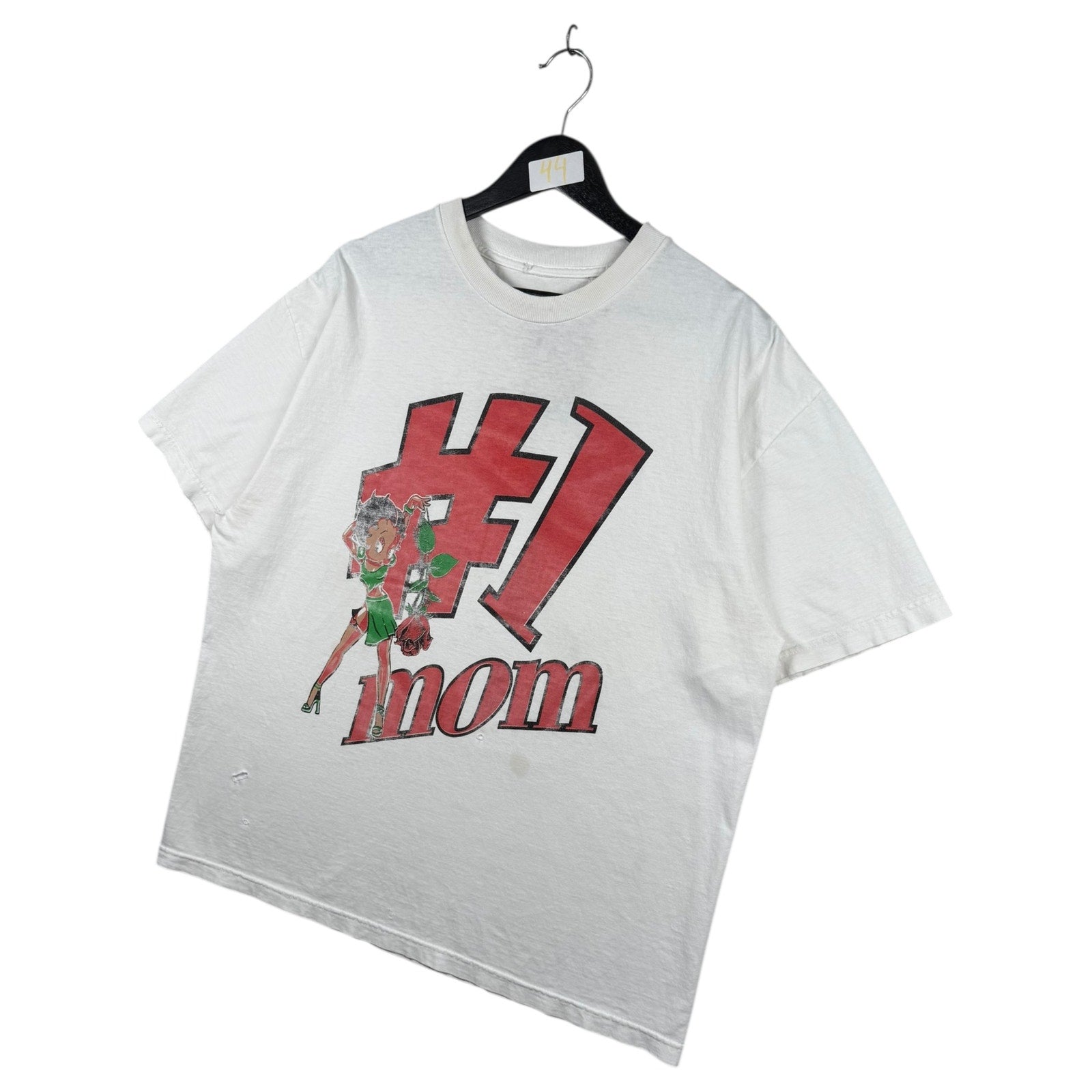Vintage #1 Mom Betty Boop Style Cartoon Graphic T-Shirt