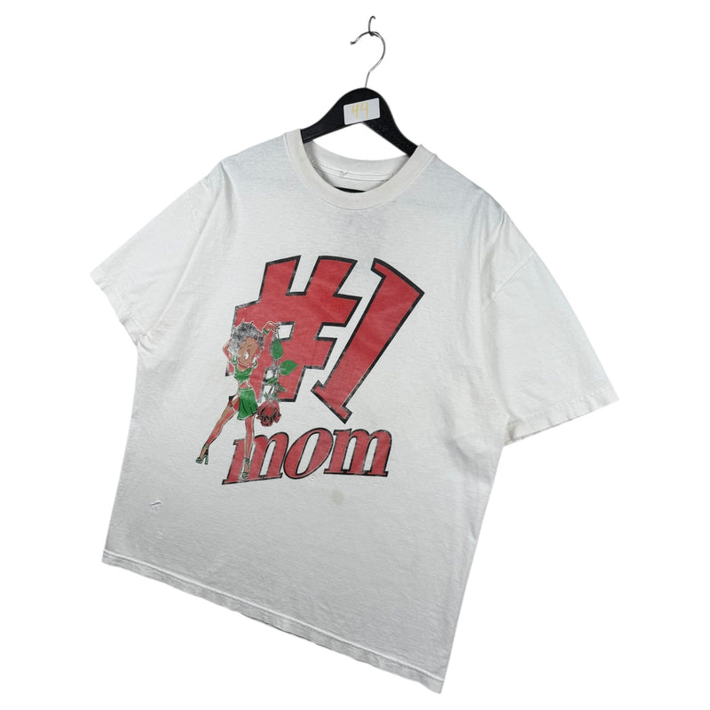 Vintage #1 Mom Betty Boop Style Cartoon Graphic T-Shirt