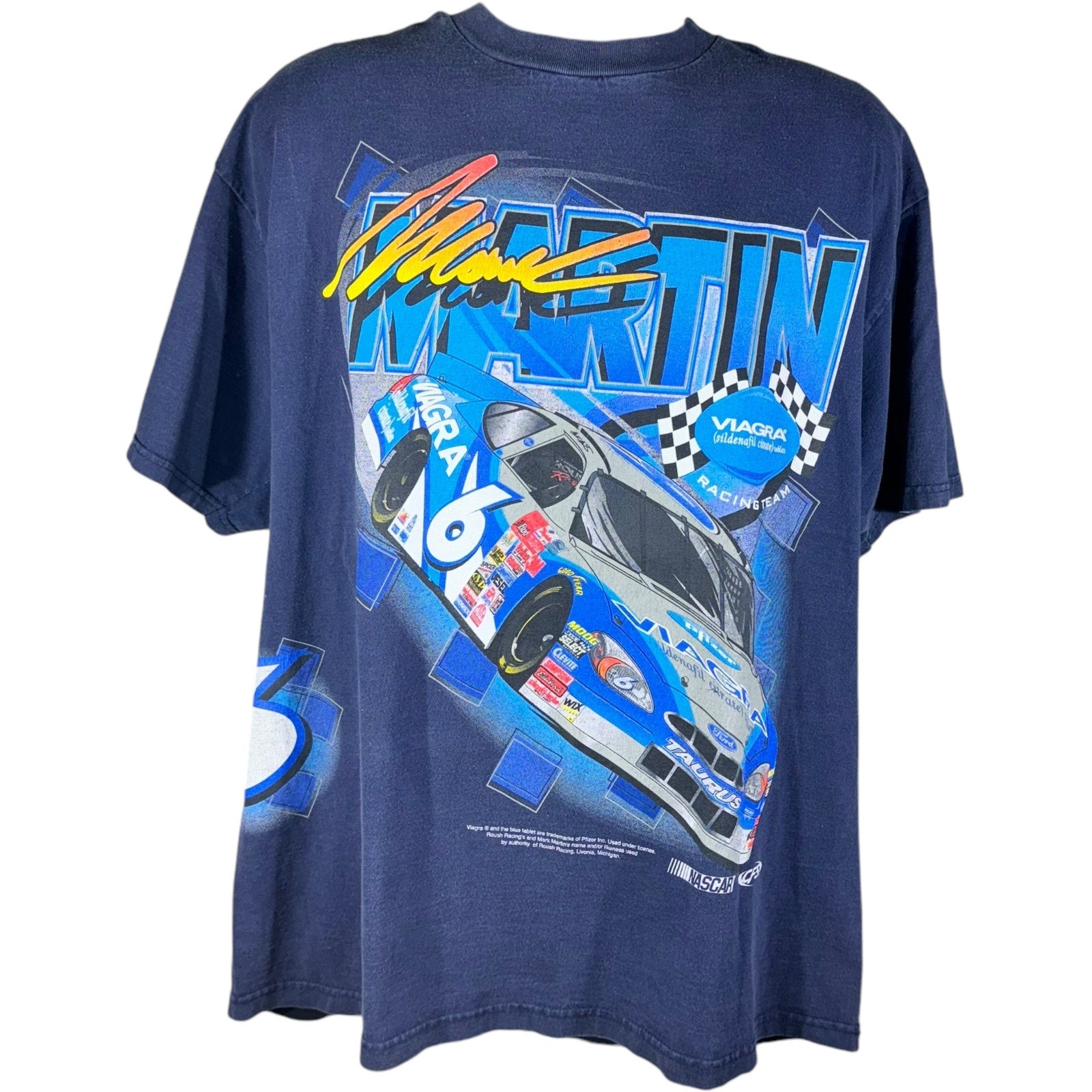 Vintage NASCAR Mark Martin Viagra Racing Tee