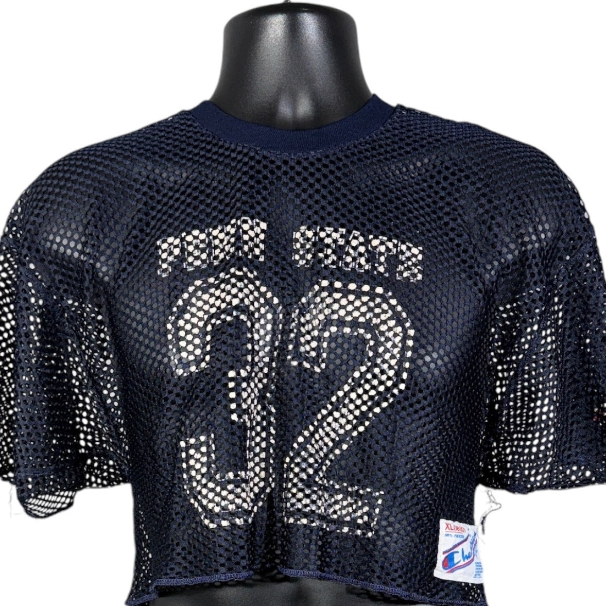 Vintage Champion Penn State University Cropped Mesh Football Jersey