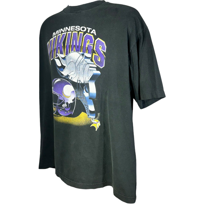 Vintage Minnesota Vikings Big Helmet & Logo Tee 90s