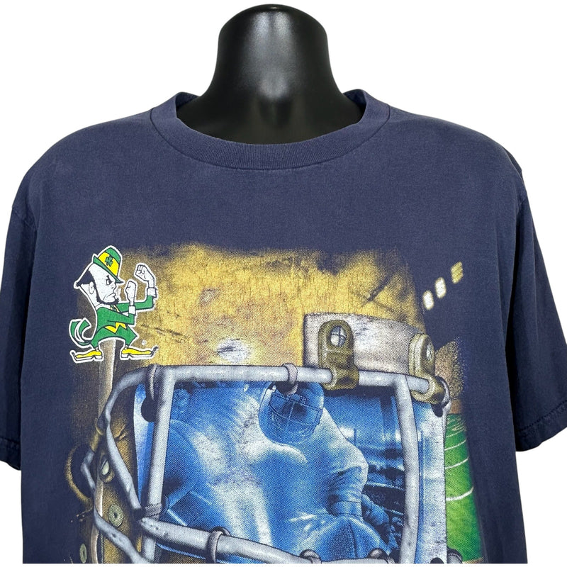 Vintage Nutmeg University of Notre Dame Football Face Mask Tee