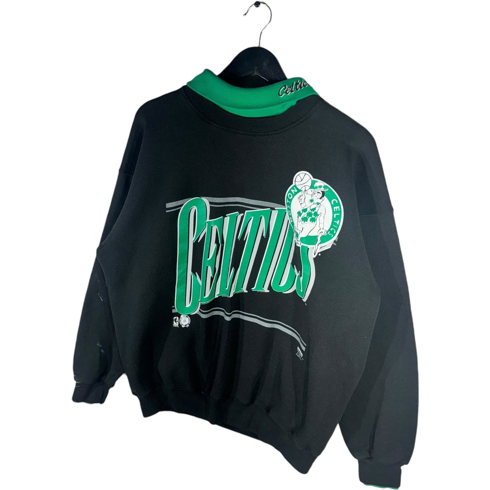 Vintage Boston Celtics Mockneck Crewneck 90s