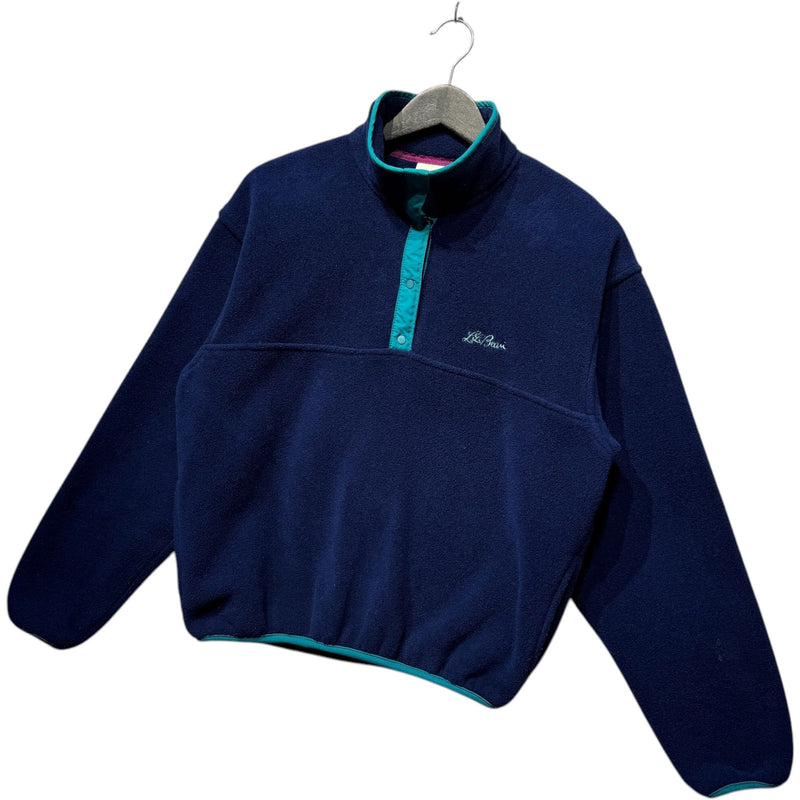 Vintage Women's L.L. Bean 1/4 Button Spellout Fleece