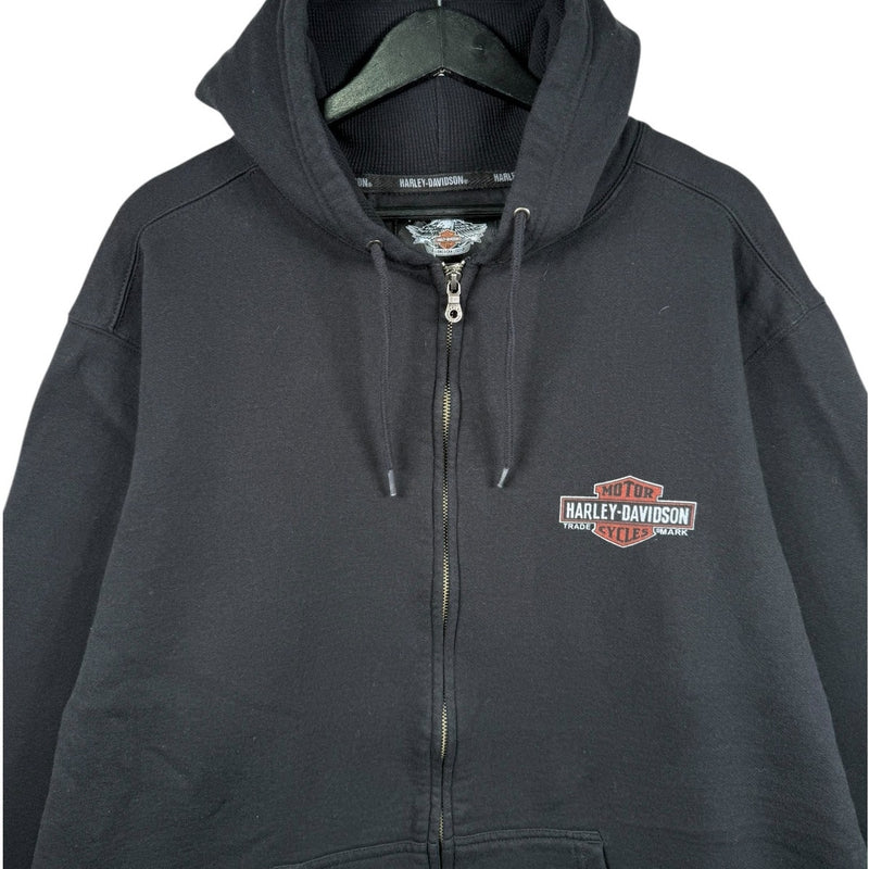 Vintage Harley Davidson Genuine Oil Full-Zip Hoodie