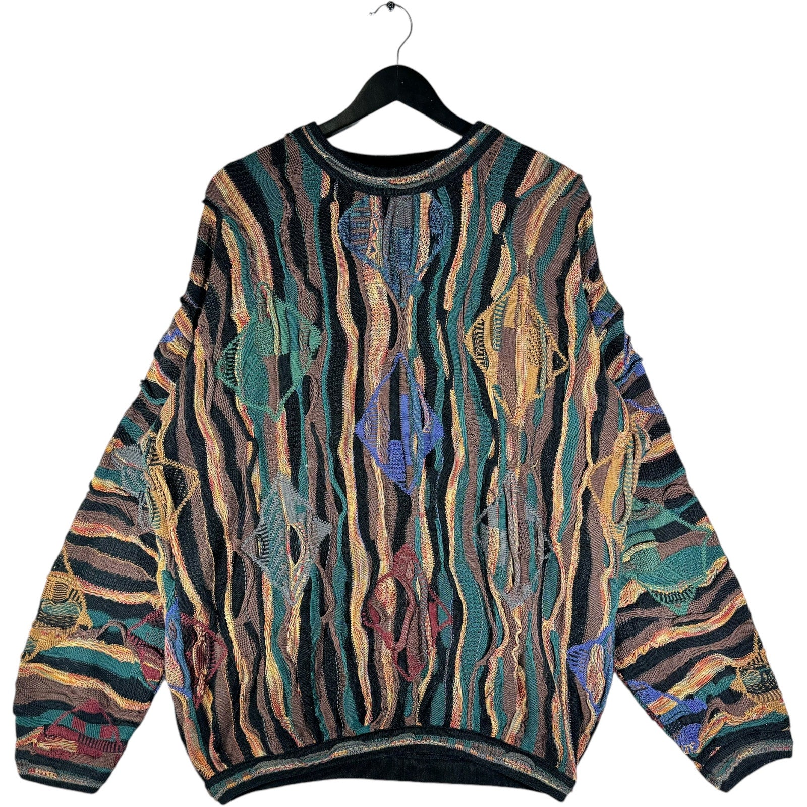 Vintage Tundra Coogi Style 3D Knit Sweater