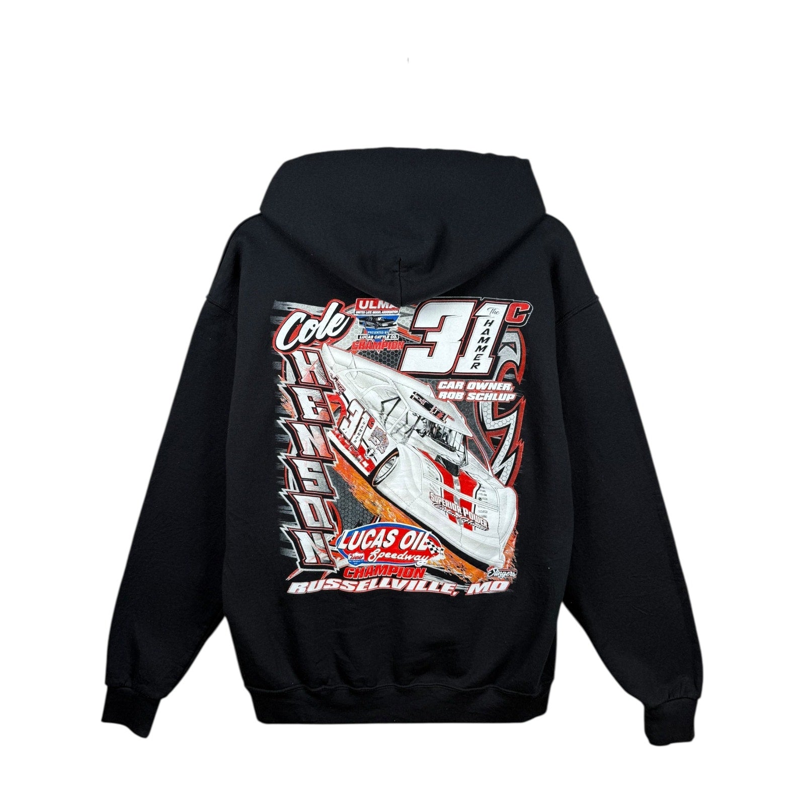 Vintage Cole Henson #31C Lucas Oil Graphic Hoodie