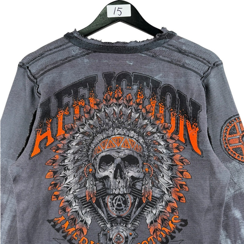 Vintage Affliction Live Fast Skull Graphic Long Sleeve