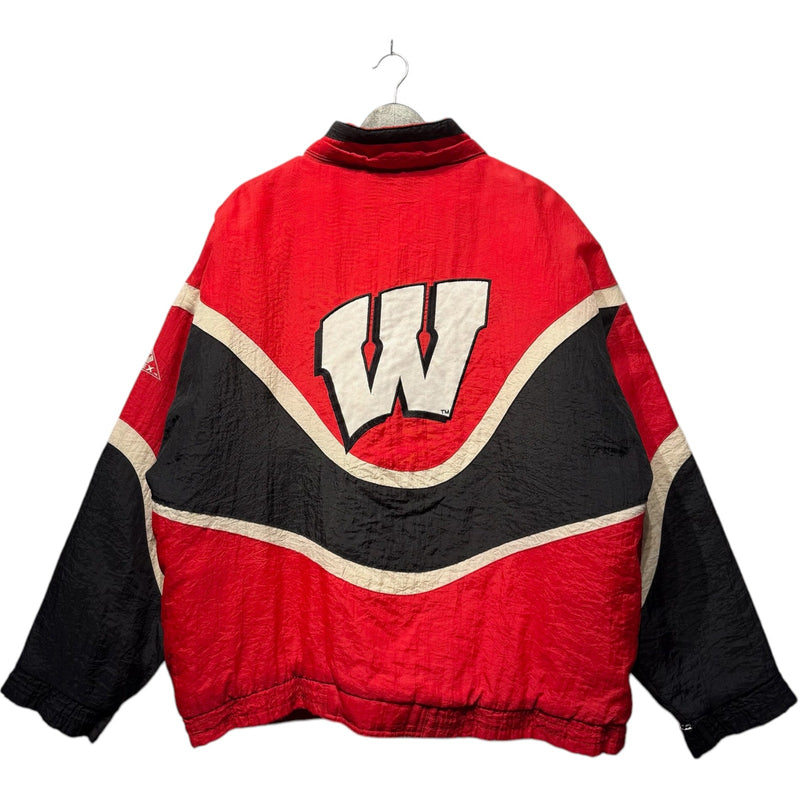 Vintage University Of Wisconsin Color Block Puffer Jacket