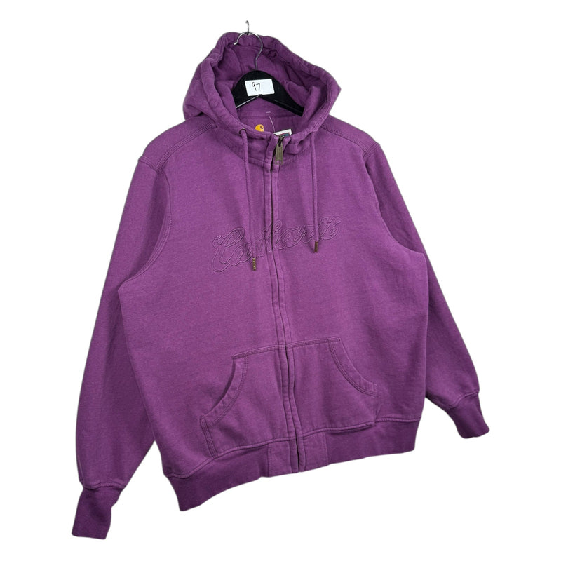 Vintage Carhartt Spellout Logo Full Zip Hoodie