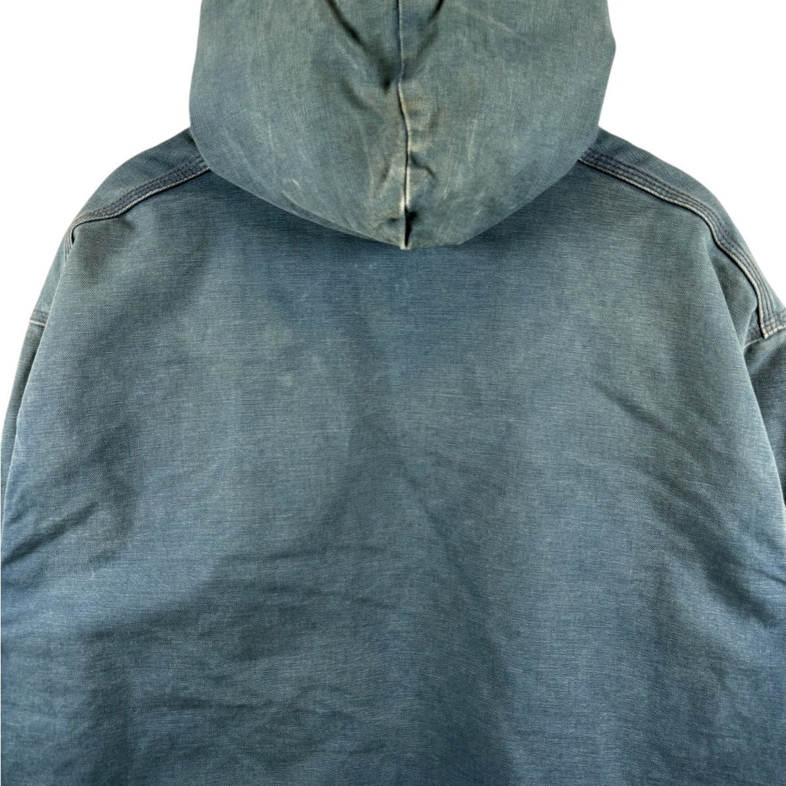 Vintage Carhartt Faded Full Zip Hooded Workwear Jacket