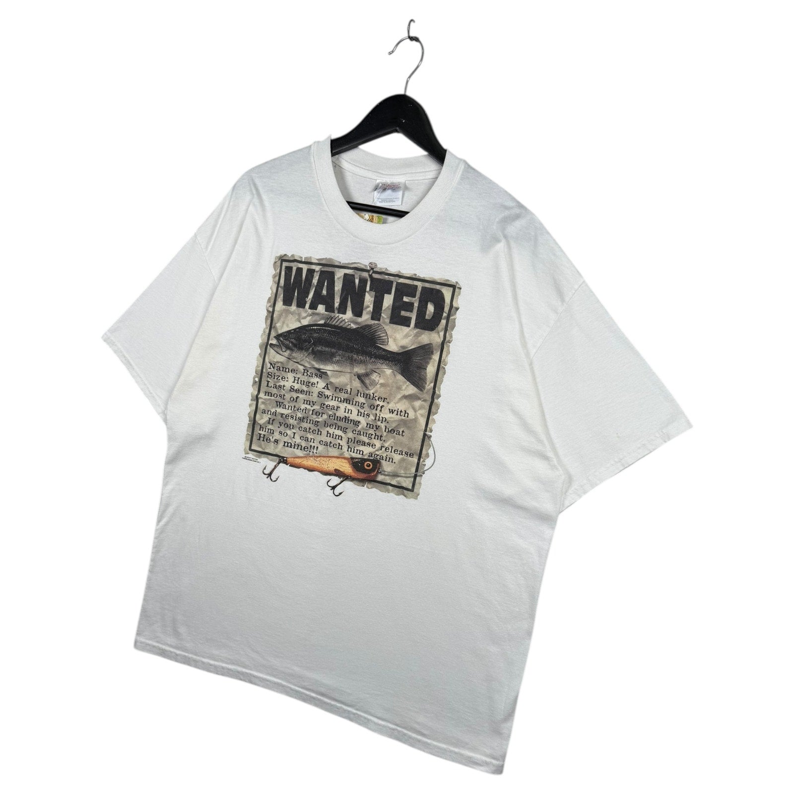 Vintage Wanted Bass Fishing T-Shirt