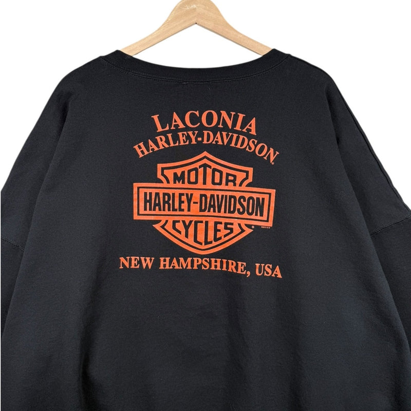 Vintage Harley Davidson V-Twin Engine Graphic Crewneck