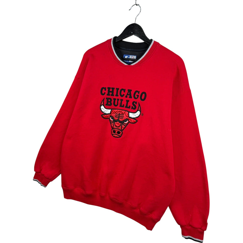 Vintage Starter Chicago Bulls Embroidered V-Neck Sweatshirt
