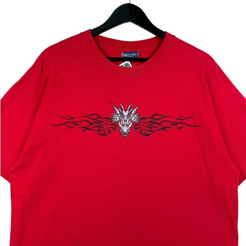 Vintage Tribal Wolf Head Flame T-Shirt
