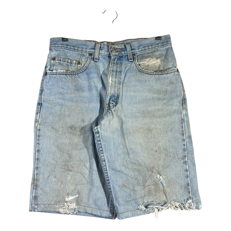 Vintage Levi's 550 Relaxed Fit Distressed Denim Shorts 31
