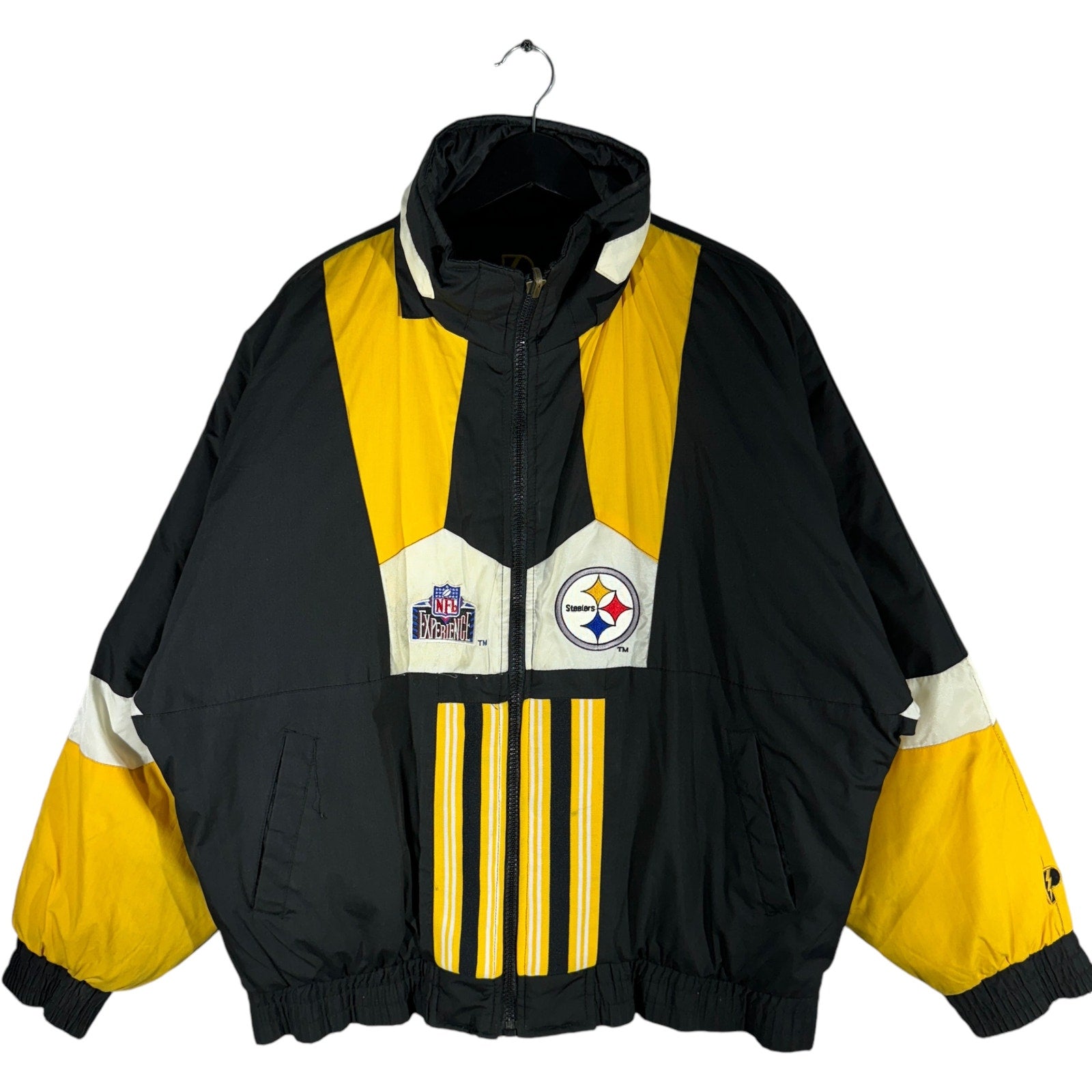 Vintage Pro Player Pittsburgh Steelers NFL Reversible Puffer Jacket