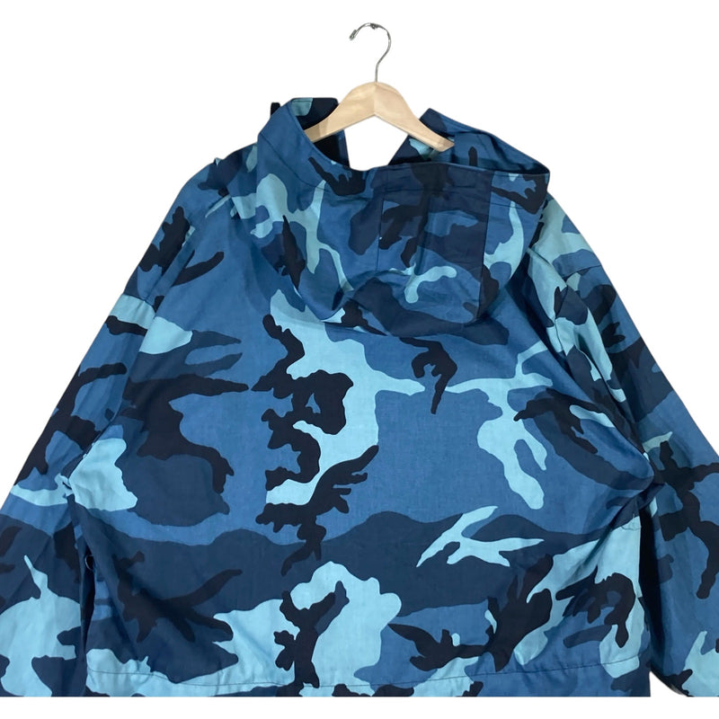 Vintage Camouflage Hooded Military Smock