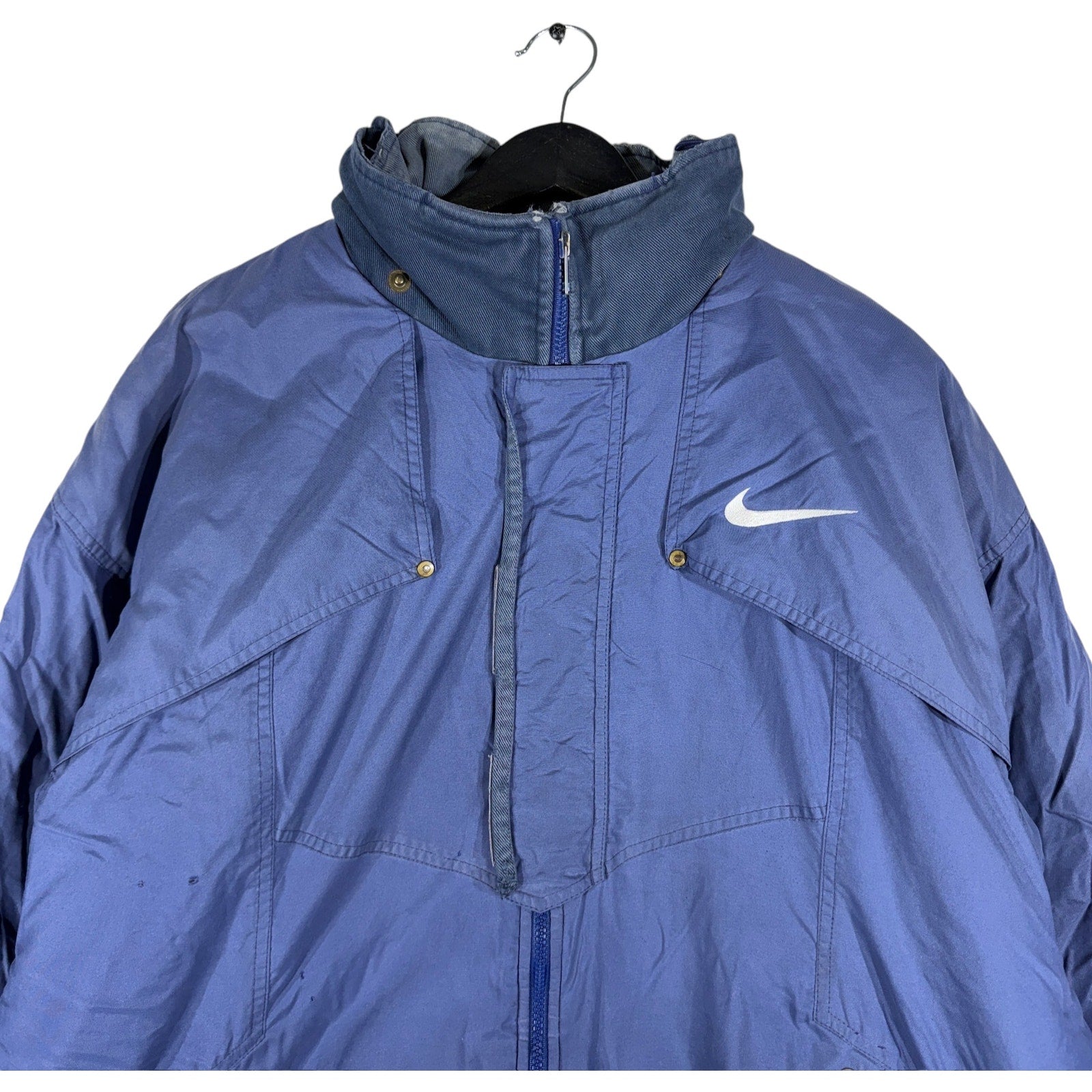 Vintage Nike Hidden Hood 1/4 Zip Light Jacket