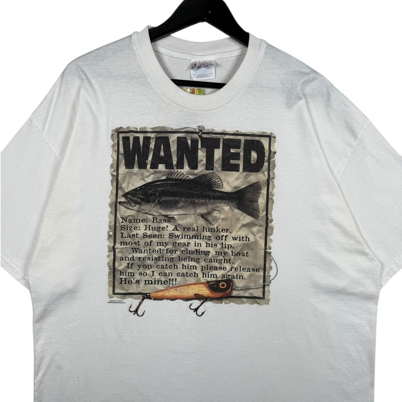 Vintage Wanted Bass Fishing T-Shirt