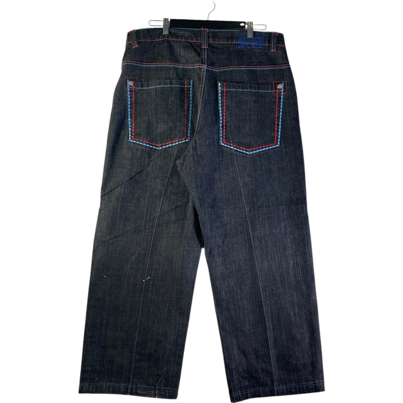 Vintage Wide Leg Denim Jeans 38x32