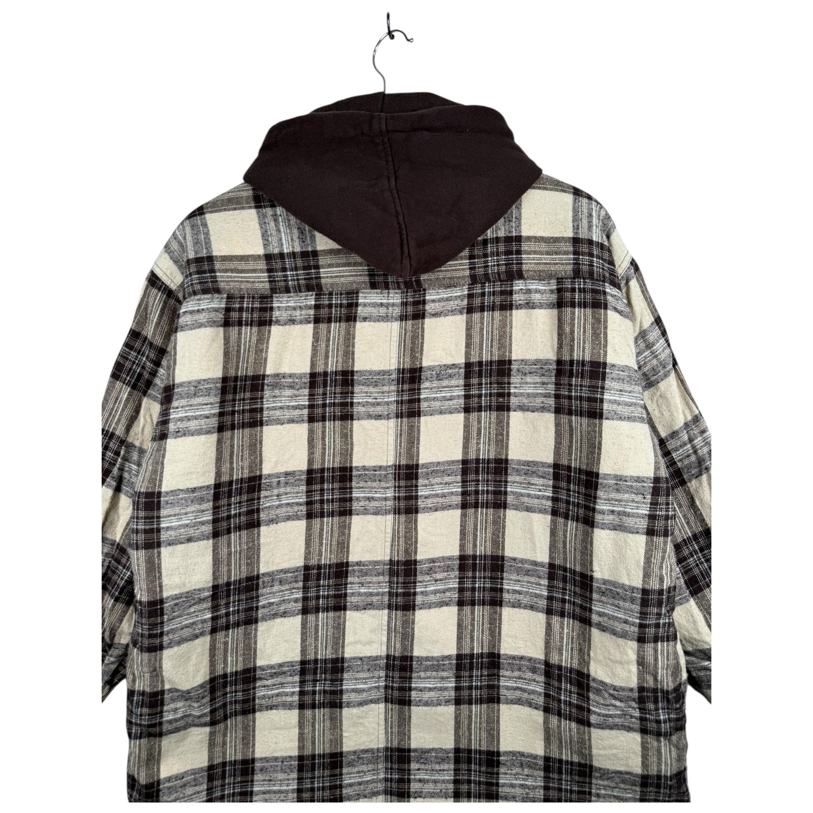 Vintage Dickies Plaid Sherpa Lined Hooded Shirt Jacket