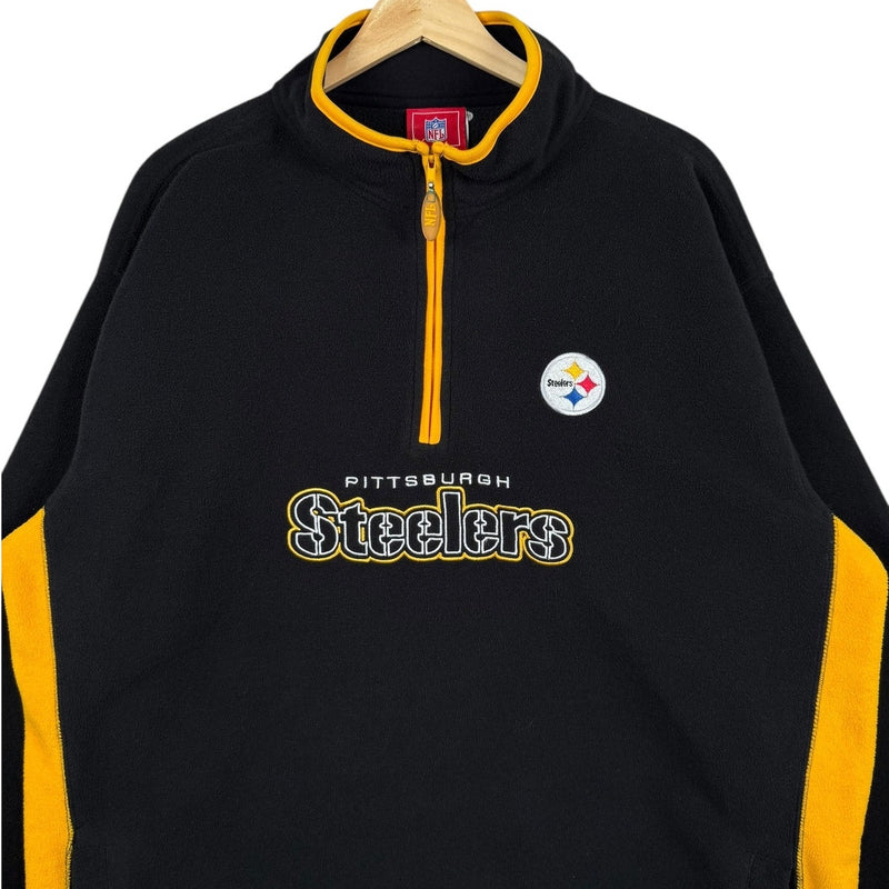 Vintage Pittsburgh Steelers Quarter Zip Fleece NFL Sweatshirt