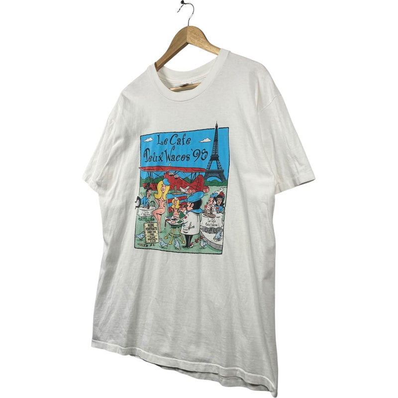 Vintage Anvil Le Cafe Deux Wacos '98 T-Shirt