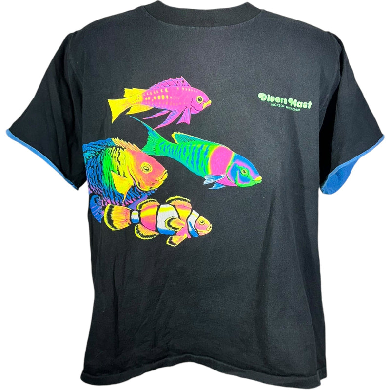 Vintage Jackson Mississippi Neon Tropical Fish Souvenir Tee