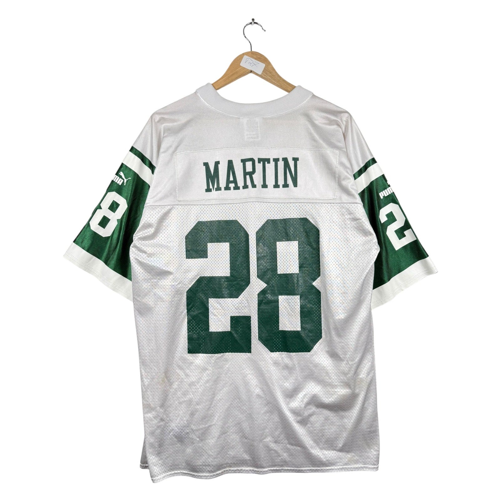 Vintage Puma NFL Jets NY Martin #28 Football Jersey