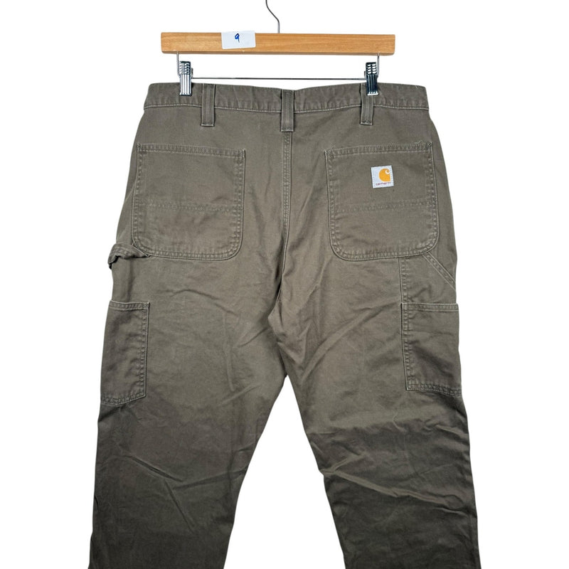 Vintage Carhartt Tribal Flame Patchwork Carpenter Pants 36